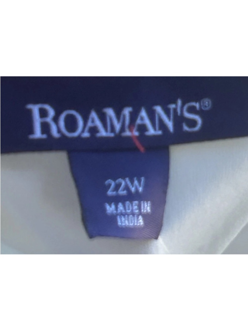 Roaman's Embellished Mesh Overlay Tunic Top 22W Ivory Crochet Lace Pearl NEW - Picture 12 of 12